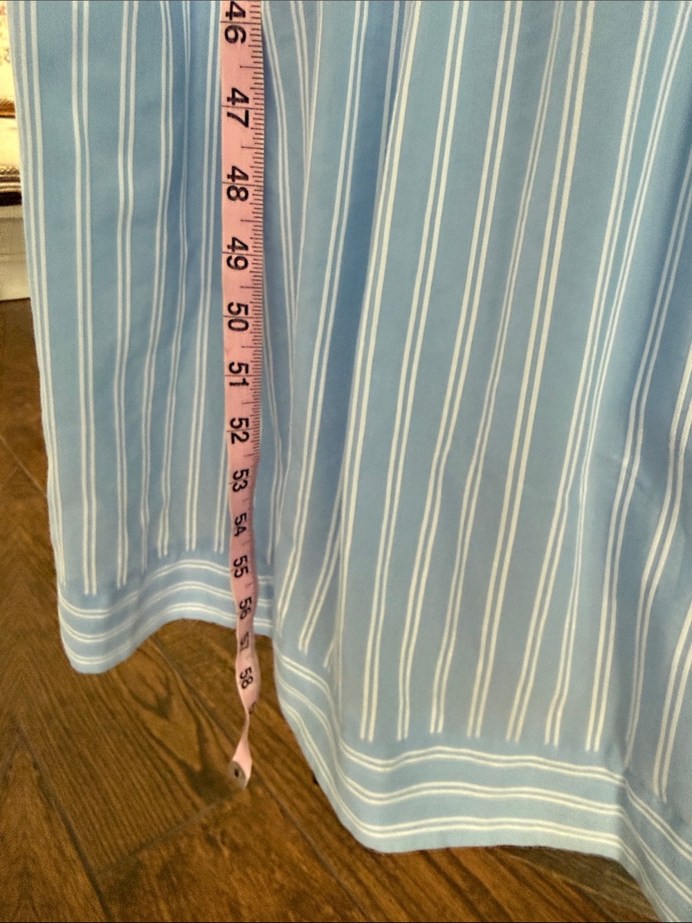 Antonio Melani Blue Striped Tie-Shoulder Maxi Dress Size 8-Size tag is missing - Picture 3 of 4